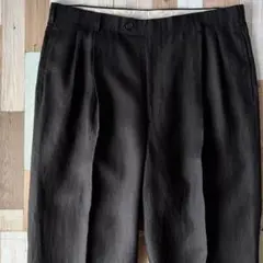 【極上品!!】00s NORDSTROM ブラックリネンスラックス W36L30のサムネイル