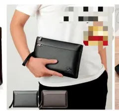 クラッチバッグ メンズ 結婚式 PUレザー セカンドバッグ 黒 おしゃれ