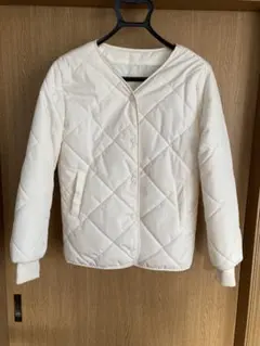 ホワイト キルティングジャケット M