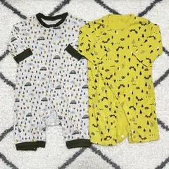 ロンパース　60-70cm 2点セット　まとめ売り　長袖　ベビー