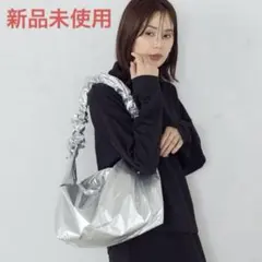 【MONO COMME CA】ギャザーショルダー シルバー