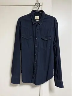 【中古】ギャップ/GAP ウエスタンデニムシャツ　ブラックウォッシュ　Ｍサイズ