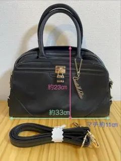 CECILMcBEE ハンドバッグ ブラック　取り外し可能ストラップ付き