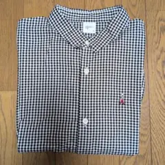 グリン　grin　ブロードお買い物刺繍シャツ　ギンガムチェックのサムネイル