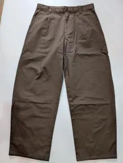 UNIQULO ユニクロ ワンタック バレルパンツ ダークブラウン 実寸34