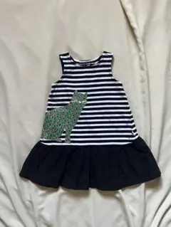 kate spade ストライプ猫ワンピース 90