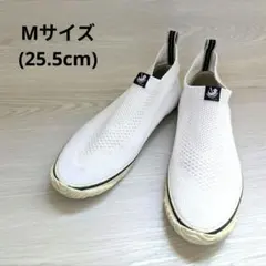 SPINGLE MOVE　ニット　スリッポン　スニーカー　白　Mサイズのサムネイル