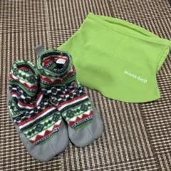 mont-bell フリースデザインソックス キャンプシューズ18.0cm