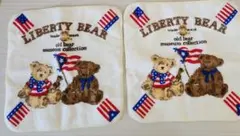 リバティベア　タオルハンカチ　2枚　LIBERTY BEAR