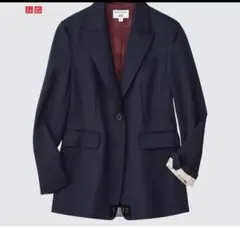 ウールブレンドジャケット　ネイビー