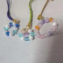 ビーズリング型チャーム 3個セット