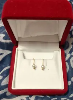 パール ゴールド フックピアス　マット