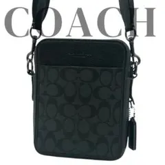 【極美品】COACHコーチ　クロスボディ　メンズショルダーバッグ　PVC×レザー