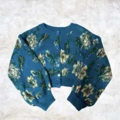 jouetie パターンモヘアライク 2WAYカーディガン 花柄 長袖
