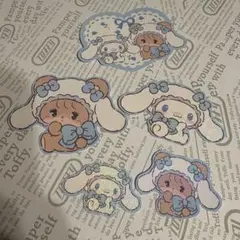 mikko illustrations サンリオ　ステッカー シナモロール ラテ