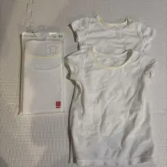 【90】UNIQLO コットンメッシュTシャツ(半袖) ベビーシャツ肌着 4枚