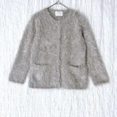 3788 ZARA Girls キッズ120㎝　シャギーニット　カーディガン