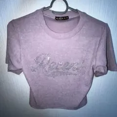 GORGE ラメ入り紫色Tシャツ Fサイズのサムネイル