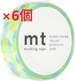 6個まとめ売り mt 15mm×10ⅿ まるさんかくしかく・ブルー