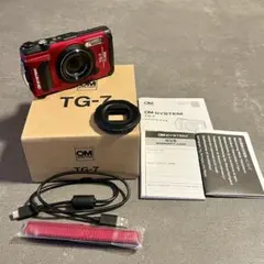 中古良品】OM SYSTEM Tough TG-7 BK 開閉レンズカバー付 - メルカリ