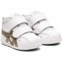 ASICS ファーストシューズ ホワイト/ゴールド