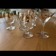 昭和レトロ　ミニワイングラス　カクテルグラス
