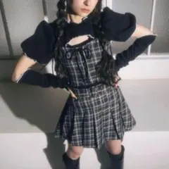 andmary Aine set mini dress gray ワンピースのみ - メルカリ