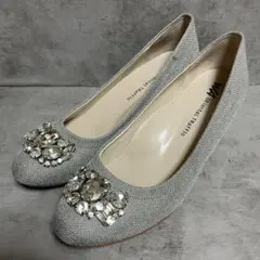 良品【オリエンタルトラフィック】（38）パンプス ウェッジソール ビジュー