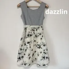 【上品】 dazzlin ワンピース 花柄 リボンベルト付き