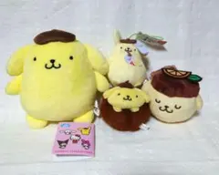 ポムポムプリン　ぷくぷくデザインマスコット　秋の味覚マスコット　がま口ポーチ