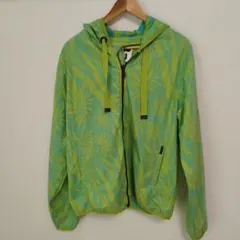 Lサイズ バーク Bark ジャケット フード ジップアップ コーティング 総柄