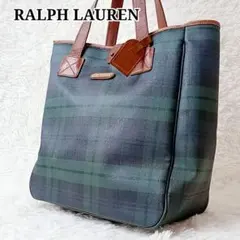 【大容量】ポロラルフローレン トートバッグ チェック PVC レザー