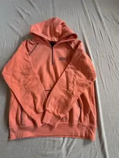 Supreme ハーフジップ パーカー M オレンジ カナダ製 シュプリーム