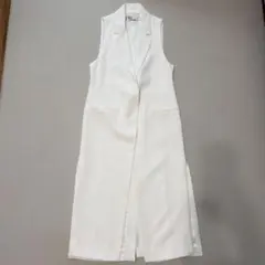 ZARA ロングベスト ジレ ホワイト XSのサムネイル