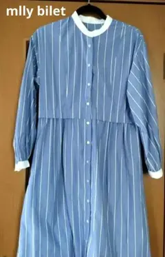 最終価格　mlly bilet クレリックシャツワンピース 　М