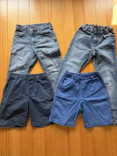 ユニクロ短パン2本＆ランズエンド　ジーンズ＆エドウィンジーンズ　4本セット130