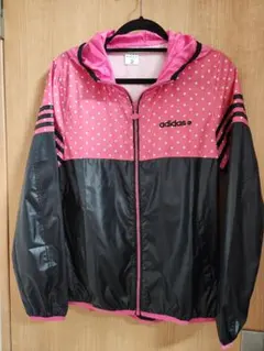 ★新品★Mサイズ★adidas neo　パーカー　ピンク×ブラック