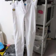 ホワイト 野球パンツ スリムフィット