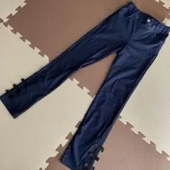 アナスイミニ　ネイビー スリムフィット 長ズボン リボン付き