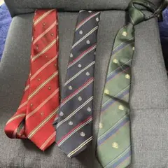 EAST ROY スクールネクタイ 2本 ノーブランドネクタイ1本 3本セット