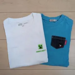Minecraft Tシャツ &ダブルB Tシャツ2枚セット　120cm