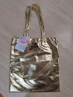 しまむら rumi x Lutique メタリックトートバッグ ゴールドのサムネイル