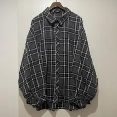 P01079 SUREVE 大きいサイズ　チェック バルーンスリーブ　ネルシャツ