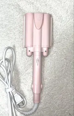 ピンク カールヘアアイロン　ワッフルアイロン