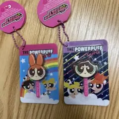 パワーパフガールズ　棒付きフェイスチャーム　2個セット