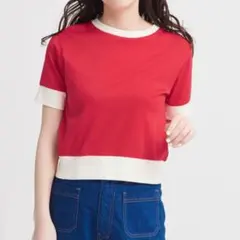 CHILD WOMAN 連シルフライスバイカラー半袖Tシャツ アンビデックスのサムネイル