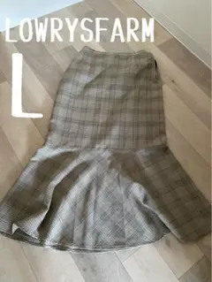 LOWRYSFARM チェック柄マーメイドスカート