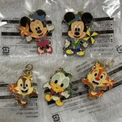 ディズニー　夏イベ　チャーム　5個　ミッキー　ミニー　ドナルド　チップ　デール
