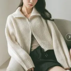 VANNIE U　ヴァニーユー　ダブルジップニットカーディガン