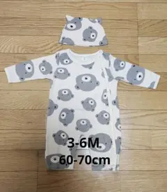 SHEIN クマ柄ロンパース 3-6M 帽子付き【11/6まで出品】